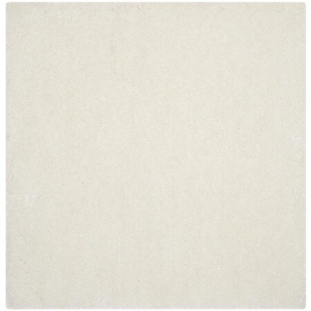 Flowers First 6 x 6 ft. Square Luxe Shag Hand Tufted Rug, Ivory FL1862586